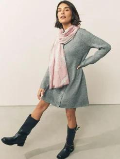 Next Pink Marble Foil Lightweight Scarf^Women Hats, Gloves & Scarves|Hats, Gloves & Scarves