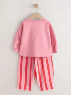 Next Long Sleeve Top and Barrel Trousers Set (3mths-7yrs)^ Baby Girls|Sweatshirts & Hoodies