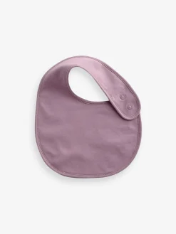 Best Next Pink Plain 5 Pack Baby Bibs