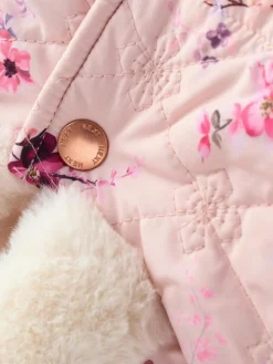 Discount Next Pink Puffer Floral Baby Coat (0mths-2yrs)