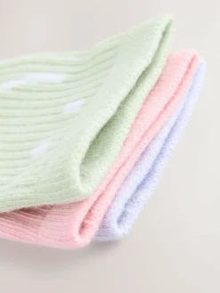 Discount Next Pink, Purple and Green 3 Pack Cotton Rich Cushioned Sole Ankle Socks