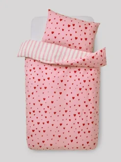 Best Next Pink Red Hearts Duvet Cover and Pillowcase Set