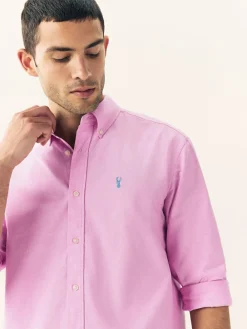 Next Pink Regular Fit Long Sleeve Oxford Shirt^ Shirts