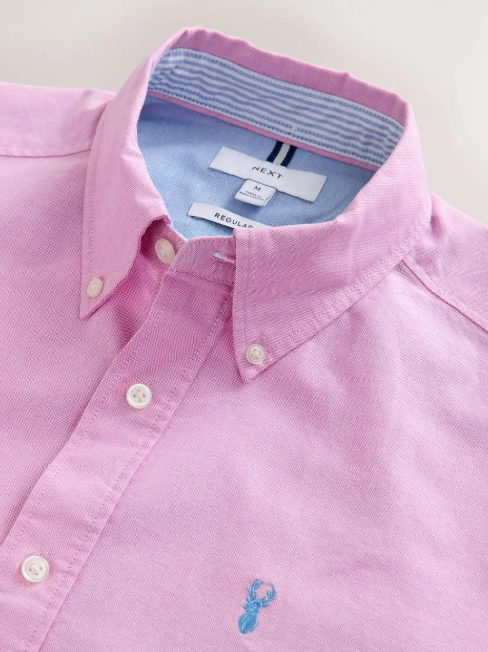 Next Pink Regular Fit Long Sleeve Oxford Shirt^ Shirts