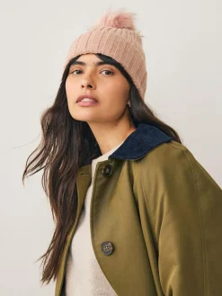 Best Next Pink Rib Knit Pom Hat
