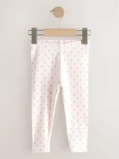 Next Pink Ribbed Leggings 5 Pack (3mths-7yrs)^ Newborn Clothing|Pants & Leggings