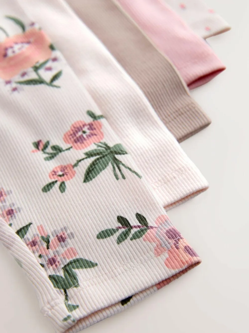 Next Pink Ribbed Leggings 5 Pack (3mths-7yrs)^ Newborn Clothing|Pants & Leggings