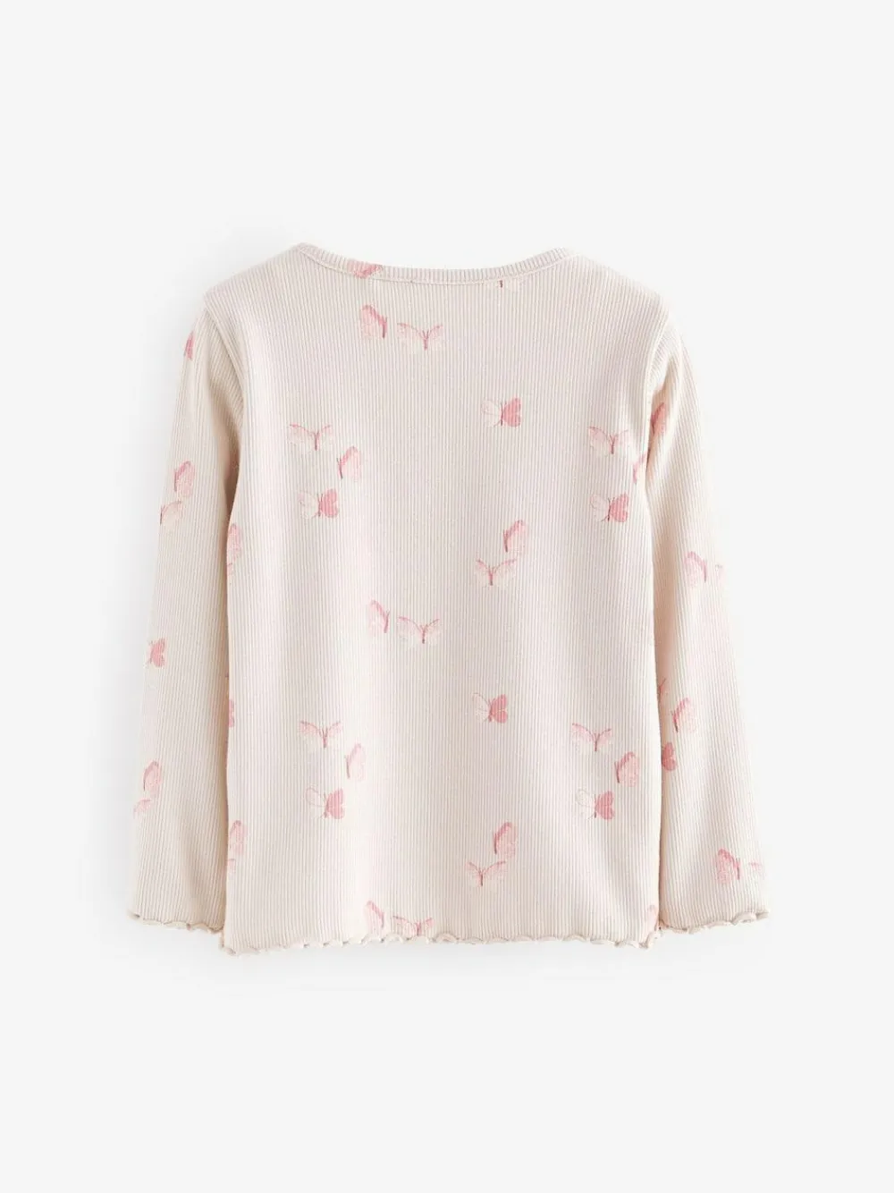 Next Ribbed Long Sleeve Tops 5 Pack (3mths-7yrs) Pink