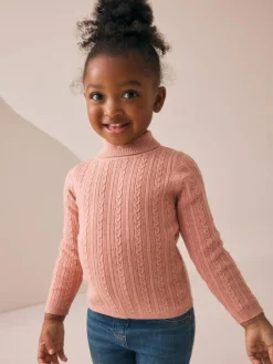 Clearance Next Pink Roll Neck Jumper (3mths-10yrs)