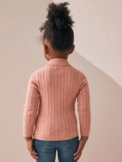 Clearance Next Pink Roll Neck Jumper (3mths-10yrs)