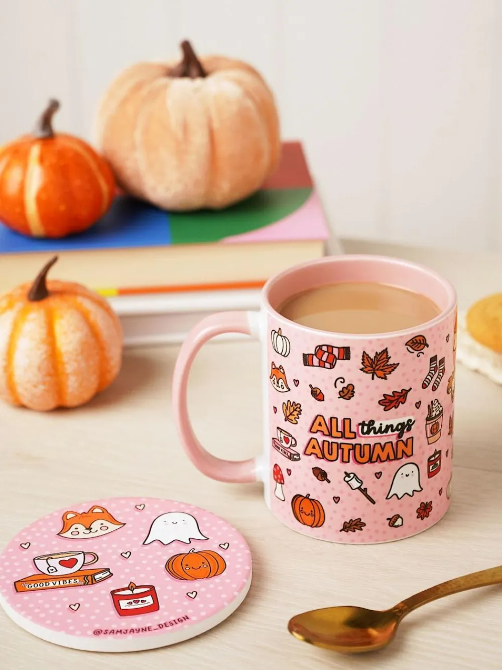 Next Pink Sam Jayne All Things Autumn Mug Set^ Mugs & Cups