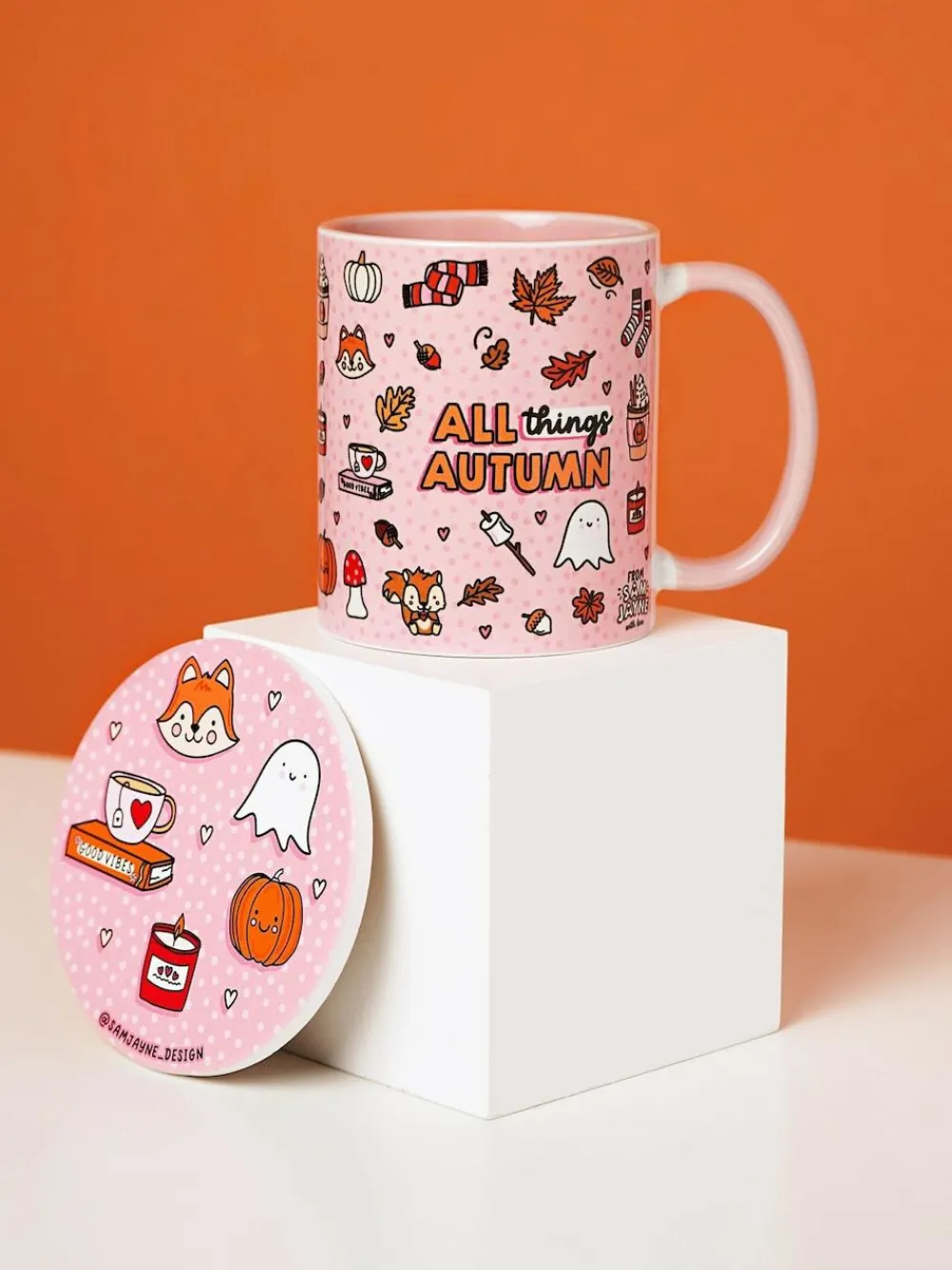 Next Pink Sam Jayne All Things Autumn Mug Set^ Mugs & Cups