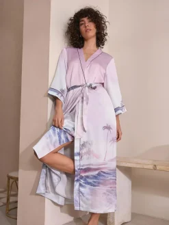 Clearance Next Pink Scene Lightweight Dressing Gown