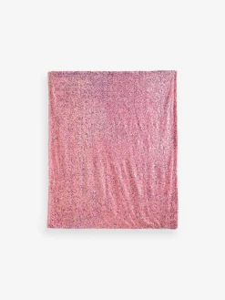 Next Pink Sequin Super Soft Fleece Throw Blanket