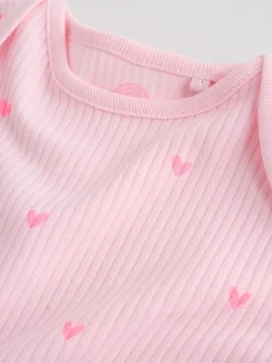 Discount Next Pink Short Sleeve Baby Bodysuits 5 Pack