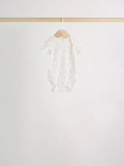 Discount Next Pink Short Sleeve Baby Bodysuits 5 Pack