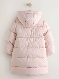 Next Pink Shower Resistant Padded Duffle Coat (3-13yrs)^ Jackets & Coats|Snowsuits & Coats