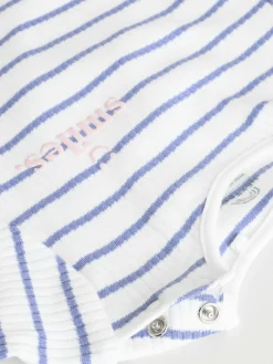 Sale Next 3 Pack Long Sleeve Baby Bodysuits Pink Slogan