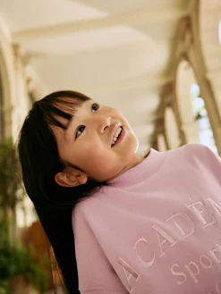 Outlet Next Sweatshirt And Wide Leg Joggers Set (3-16yrs) Pink Slogan