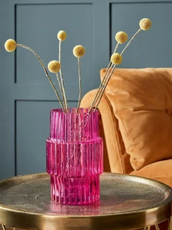 Next Small Ribbed Glass Vase^ Vases