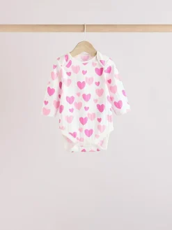 Discount Next Pink Star 5 Pack Long Sleeve Baby Bodysuits