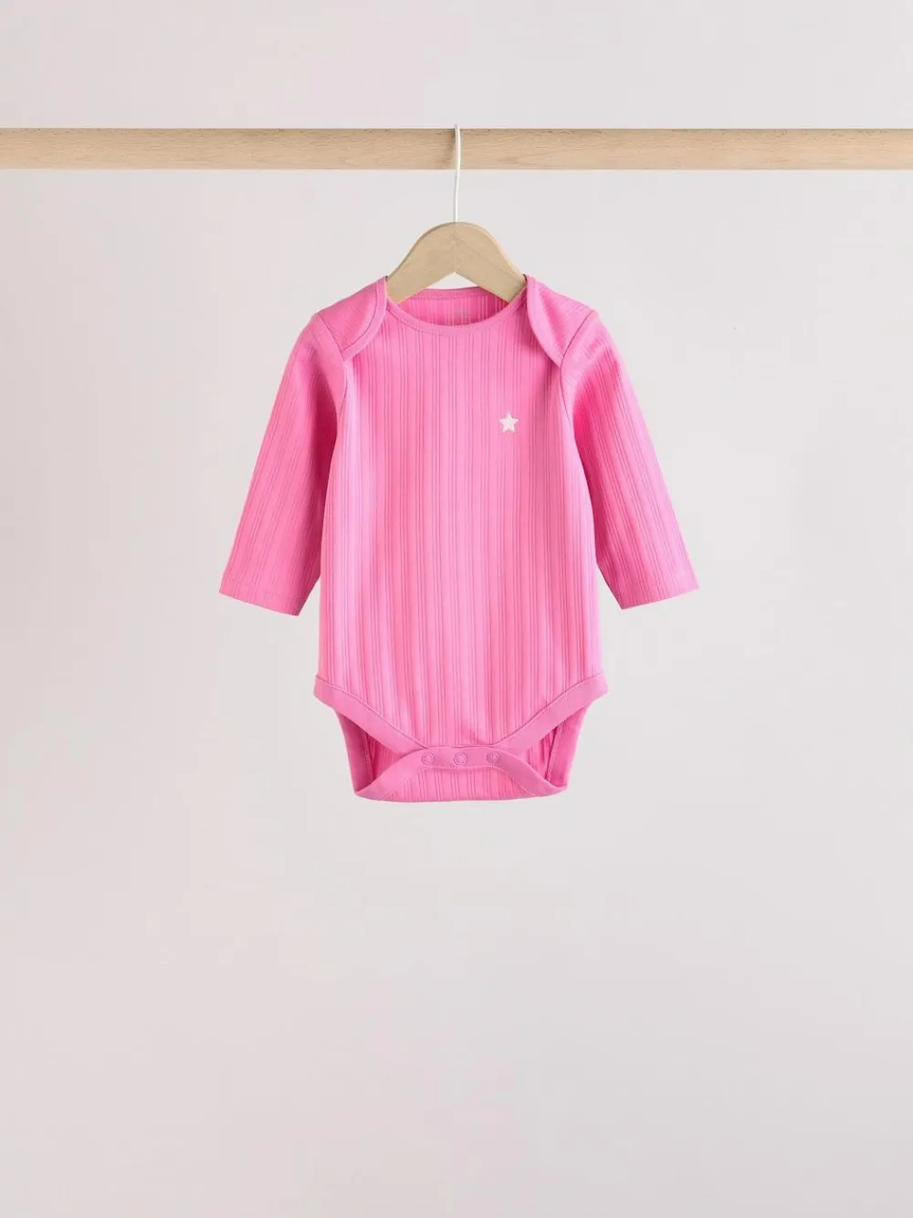Discount Next Pink Star 5 Pack Long Sleeve Baby Bodysuits