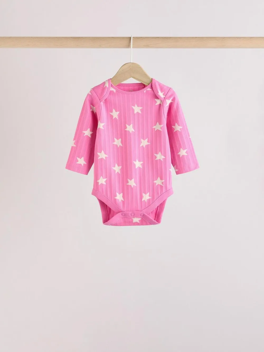 Discount Next Pink Star 5 Pack Long Sleeve Baby Bodysuits