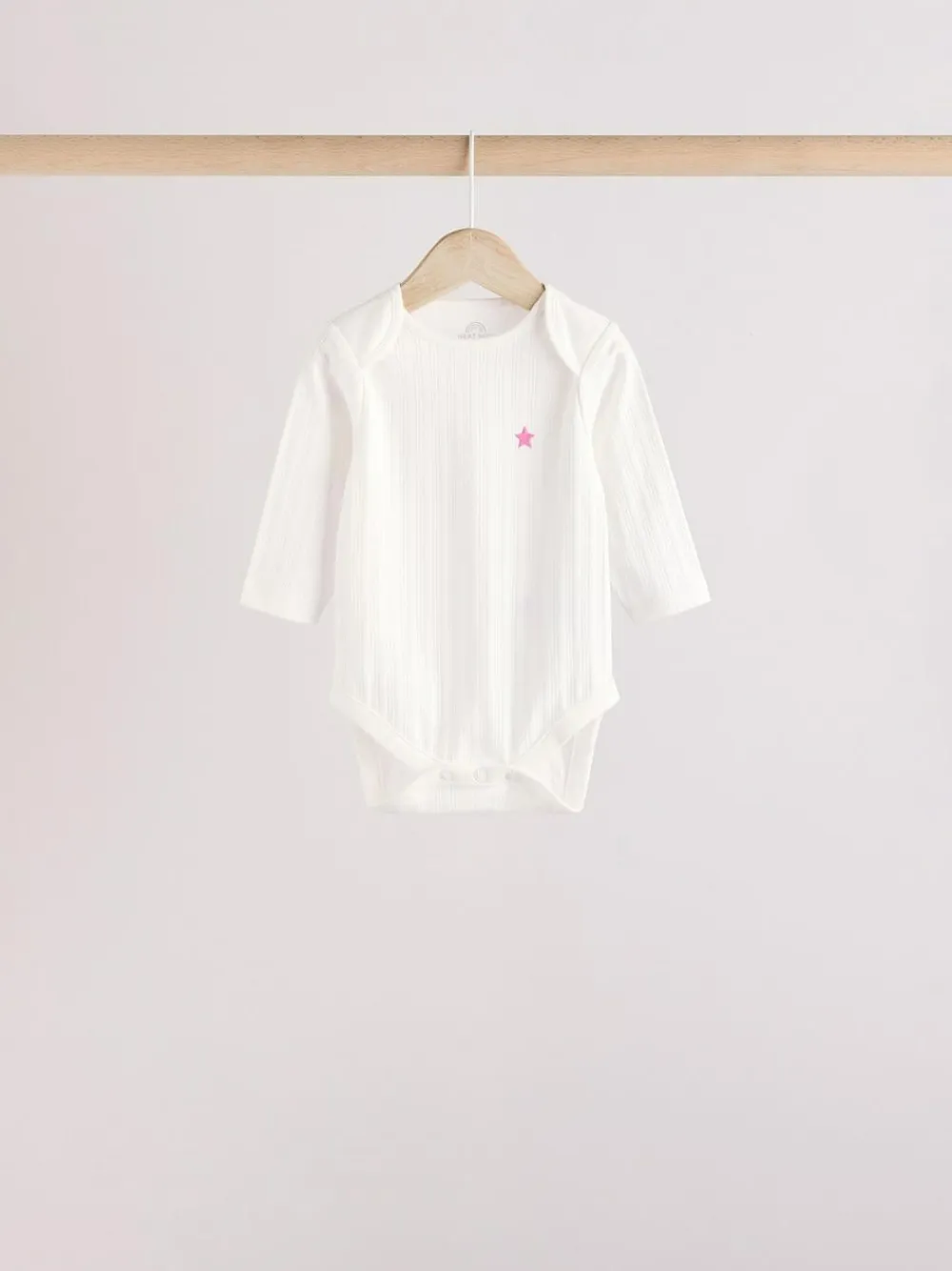 Discount Next Pink Star 5 Pack Long Sleeve Baby Bodysuits