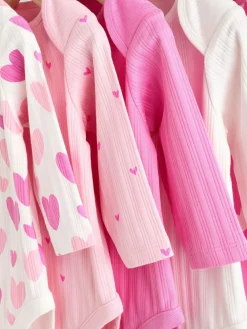 Discount Next Pink Star 5 Pack Long Sleeve Baby Bodysuits