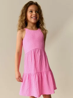 Discount Next Pink Strappy Crinkle Summer Dress (3-16yrs)