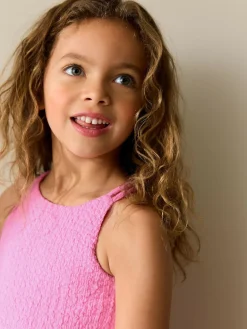 Discount Next Pink Strappy Crinkle Summer Dress (3-16yrs)