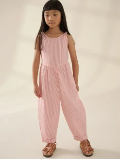 Next 100% Cotton Barrel Playsuit (3-16yrs) Pink Stripe