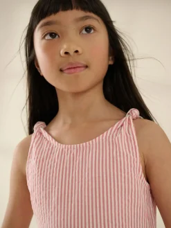 Next 100% Cotton Barrel Playsuit (3-16yrs) Pink Stripe