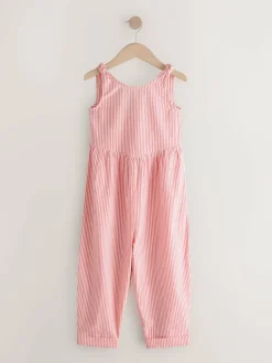 Next 100% Cotton Barrel Playsuit (3-16yrs) Pink Stripe