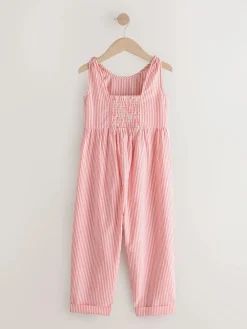 Next 100% Cotton Barrel Playsuit (3-16yrs) Pink Stripe