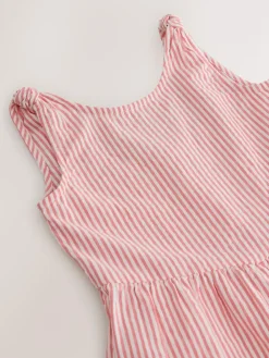 Next 100% Cotton Barrel Playsuit (3-16yrs) Pink Stripe