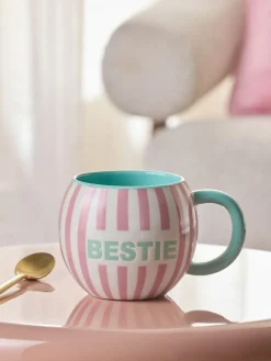 Clearance Next Pink Stripe Bestie Mug