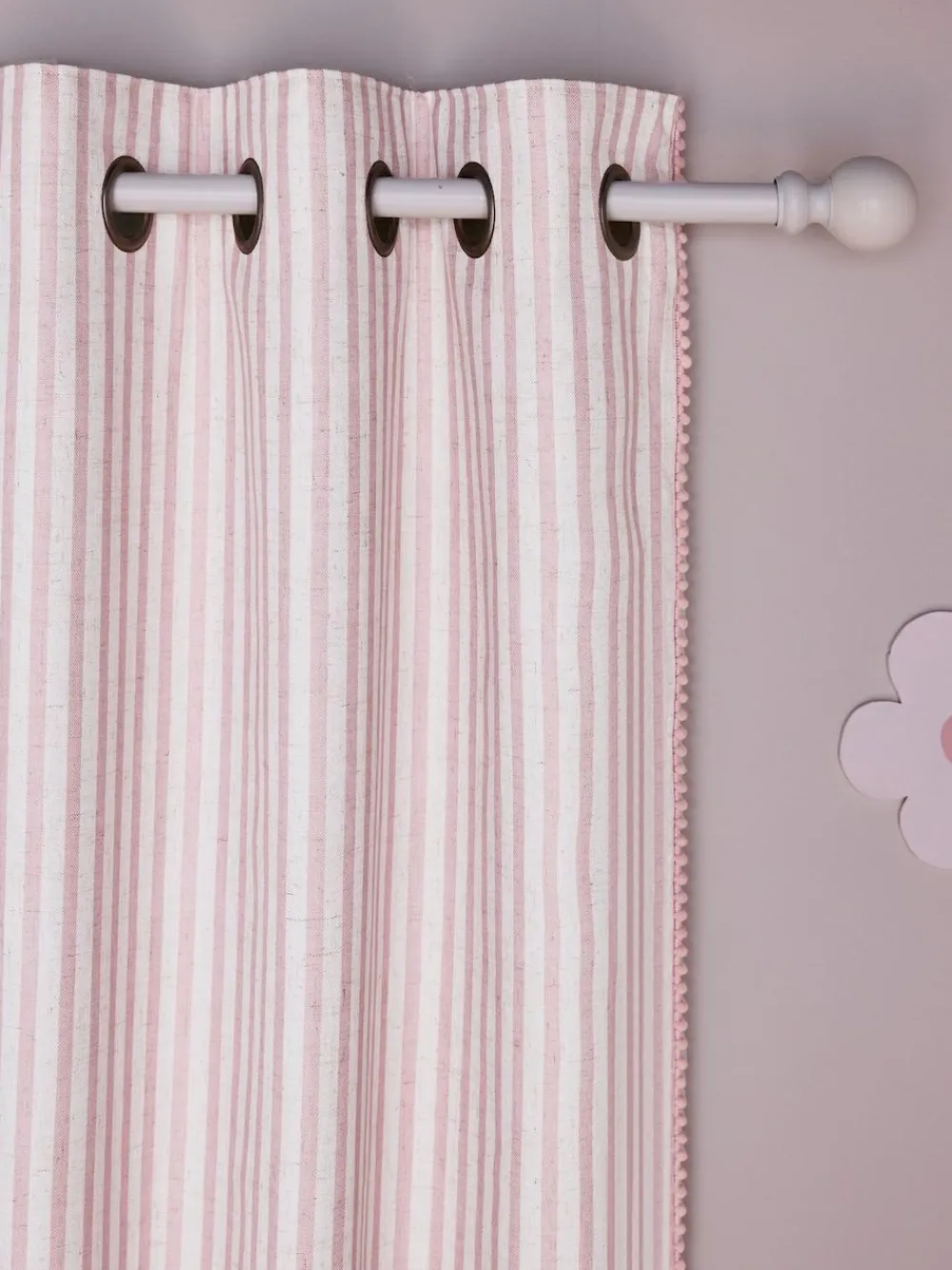 Next Pink Stripe Eyelet Blackout Curtains^ Curtains & Blinds