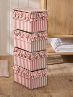 Next Pink Stripe Frill Storage Drawers^ Storage & Organisation