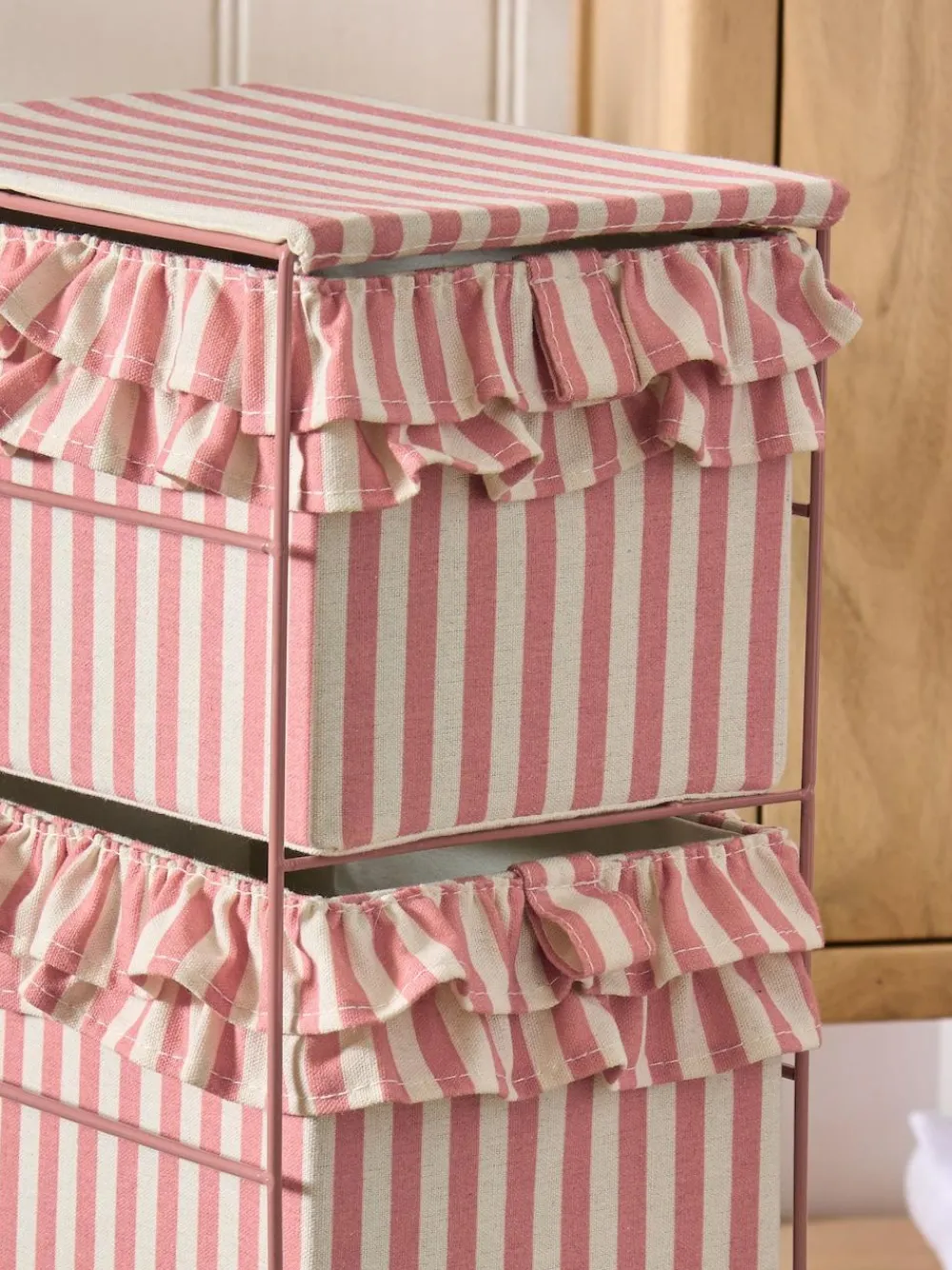 Next Pink Stripe Frill Storage Drawers^ Storage & Organisation