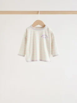 Next Pink Stripe Long Sleeve Top And Leggings Set 6 Piece (0mths-3yrs)^ Tops