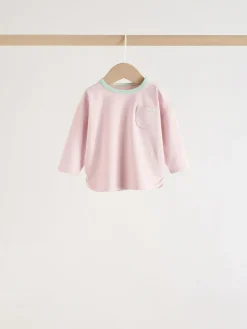 Next Pink Stripe Long Sleeve Top And Leggings Set 6 Piece (0mths-3yrs)^ Tops