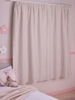 Hot Next Pink Stripe Pencil Pleat Blackout Curtains