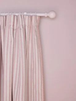 Hot Next Pink Stripe Pencil Pleat Blackout Curtains