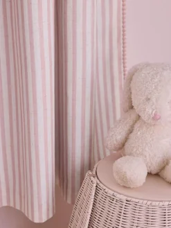 Hot Next Pink Stripe Pencil Pleat Blackout Curtains