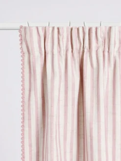 Hot Next Pink Stripe Pencil Pleat Blackout Curtains