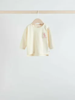 Next Pink Stripe/Slogan Long Sleeve Baby Tops 4 Pack (0mths-2yrs)^ Tops|Nightwear