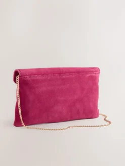 Next Pink Suede Clutch Bag^Women Bags