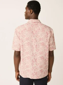 Next Textured Floral Print Short Sleeve Shirt^ Shirts