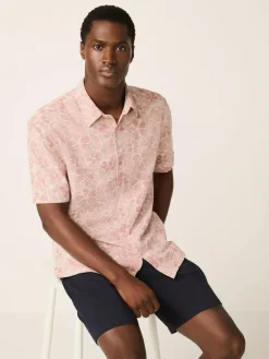 Next Textured Floral Print Short Sleeve Shirt^ Shirts